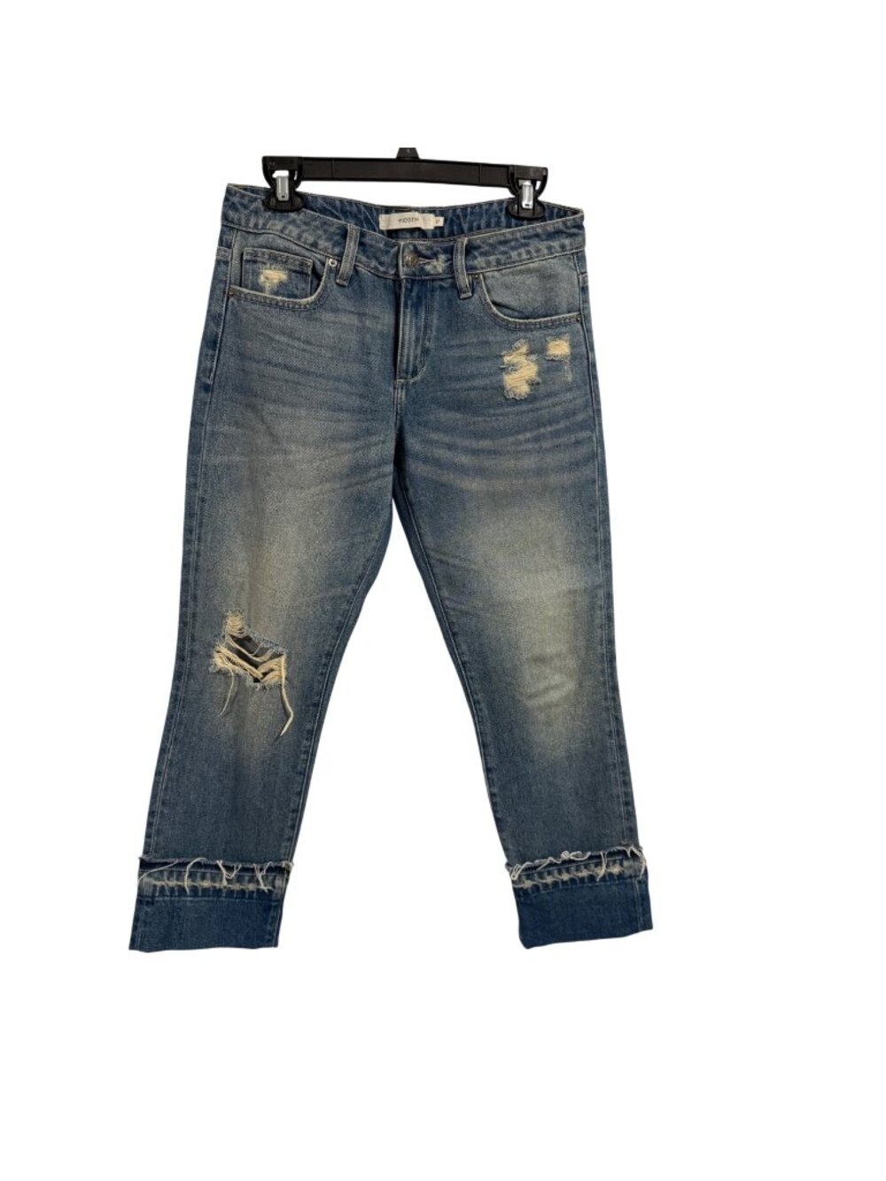 Hidden Jeans Distressed Crop Cuffed Jeans‎ Size 27 NWOT